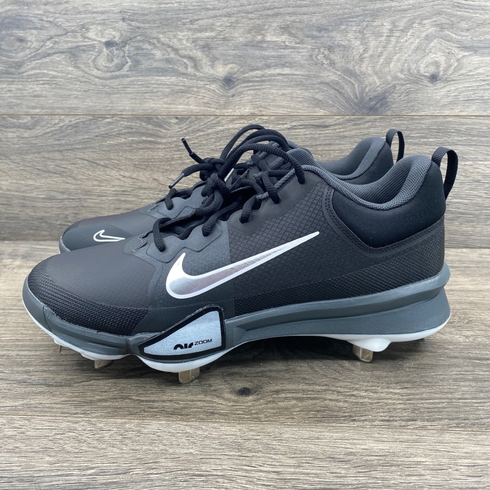 Nike Force Zoom Trout 9 Pro Baseball Cleats Mens 10.5 Black Silver FB2907-003